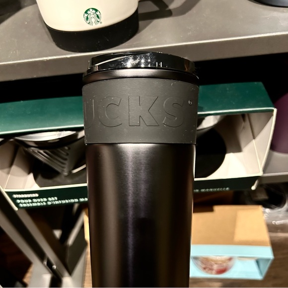 Starbucks New 2023 Matt Black Stainless Steel Rubber Grip Cold Brew Cup Tumbler - Picture 9 of 11